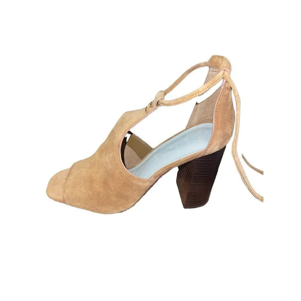 1. State Tilya Leather Block Heel Open Toe Sandals Size 7‎